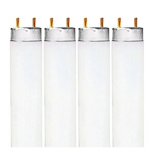 Luxrite F32T8/841 32W 48 Inch T8 Fluorescent Tube Light 4100K 2800lm G13 4-Pack